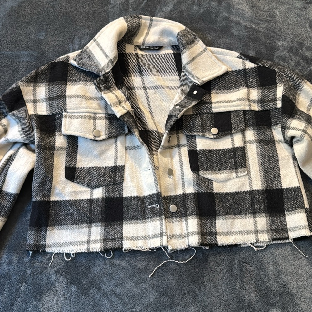 cropped plaid jacket - Picture 4 of 6